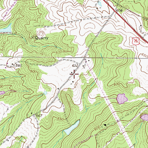 Topographic Map of Harris Grove School (historical), SC
