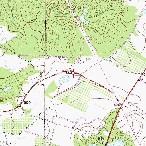 Topographic Map of Oak Grove School (historical), SC