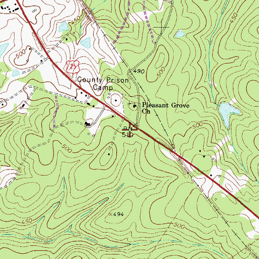 Topographic Map of Reynolds Memorial Home, SC