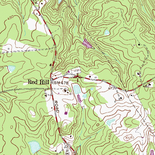 Topographic Map of Red Hill School (historical), SC