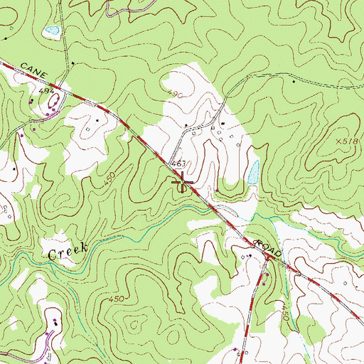 Topographic Map of Long Cane School (historical), SC