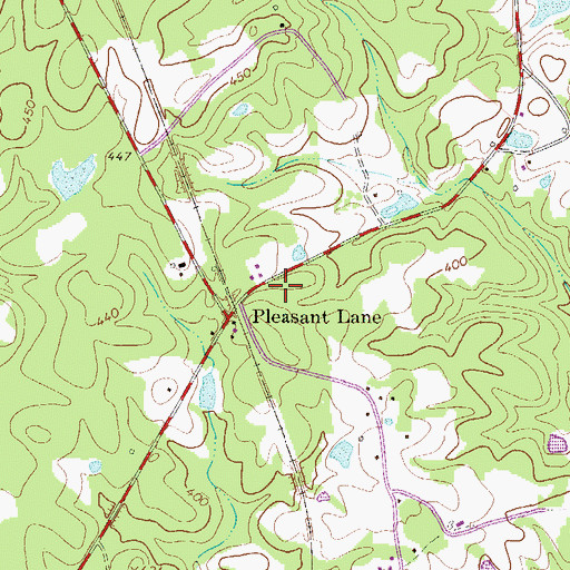Topographic Map of Oak Grove School (historical), SC