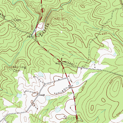 Topographic Map of Reams Store (historical), SC