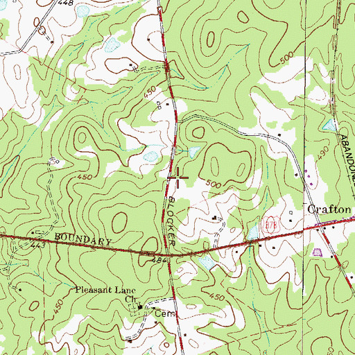 Topographic Map of Pleasant Lane School (historical), SC