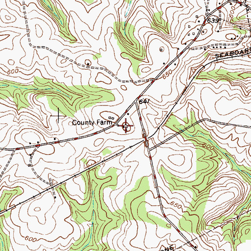 Topographic Map of Abbeville County Farm (historical), SC