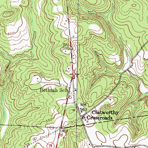 Topographic Map of Bethiah, SC