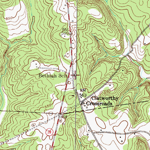 Topographic Map of Bethiah Presbyterian Church, SC