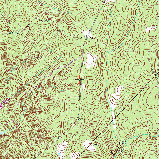 Topographic Map of Burnt House School (historical), SC