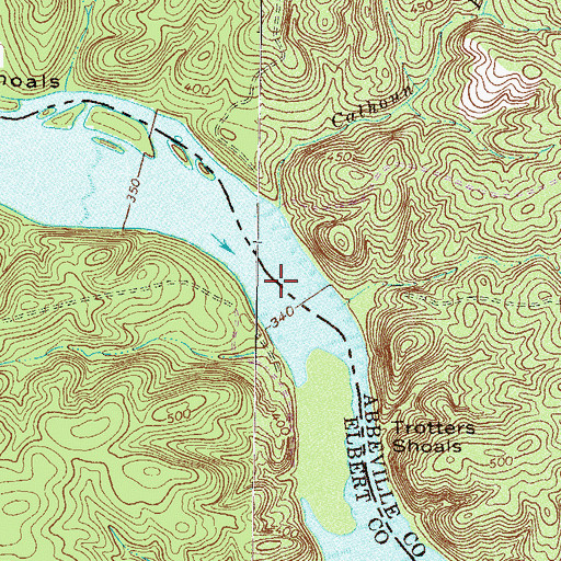 Topographic Map of Calhoun Ferry (historical), SC