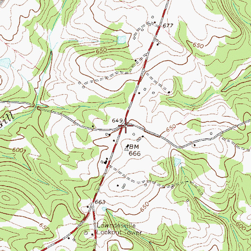 Topographic Map of Campbell School (historical), SC