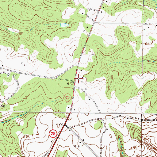 Topographic Map of Cedar Spring Church (historical), SC