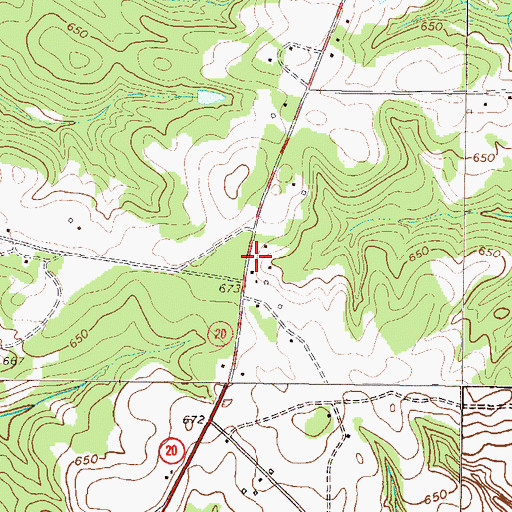 Topographic Map of Cedar Spring School (historical), SC