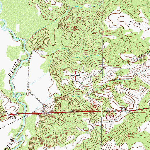 Topographic Map of Chesnut Hill (historical), SC