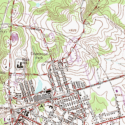 Topographic Map of Church of God of Prophecy, SC