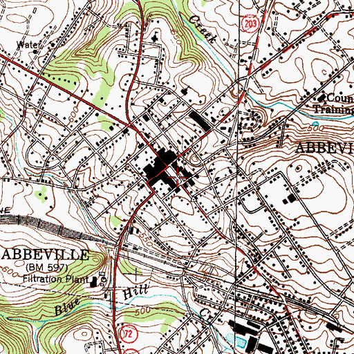 Topographic Map of Court Square, SC