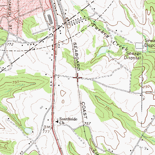 Topographic Map of Crosby (historical), SC