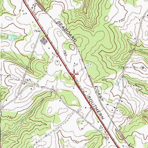 Topographic Map of Dann (historical), SC