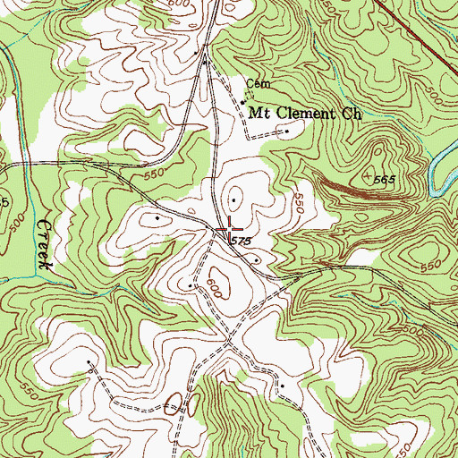 Topographic Map of Dover (historical), SC