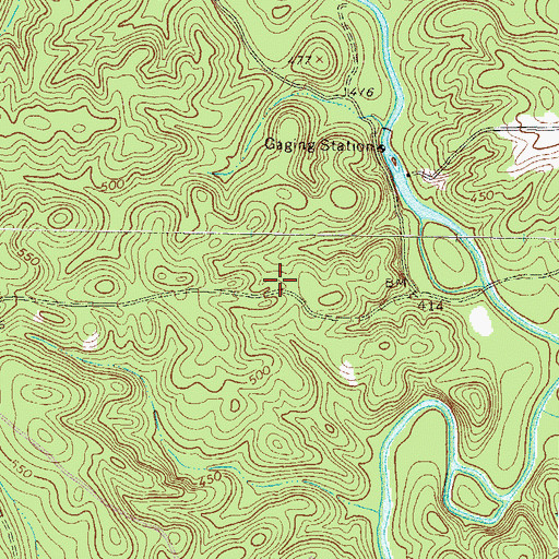 Topographic Map of Dry Holler School (historical), SC