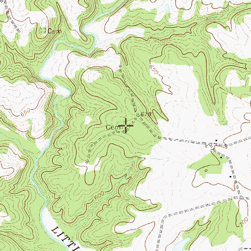 Topographic Map of Duncan Cemetery, SC