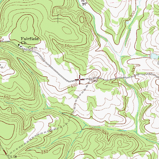 Topographic Map of Fairfield School (historical), SC