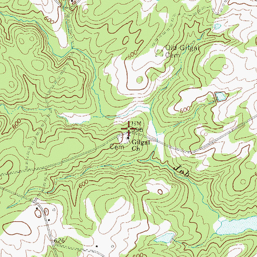 Topographic Map of Gilgal, SC