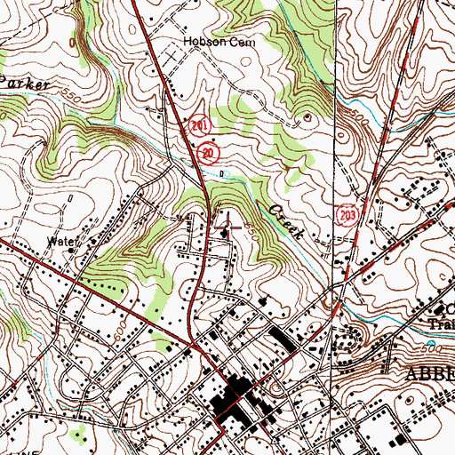 Topographic Map of Greenville Street Elementary School, SC