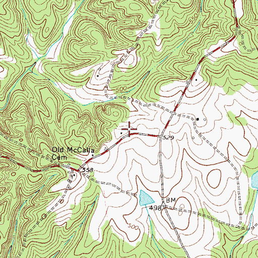Topographic Map of Grover Chapel School (historical), SC