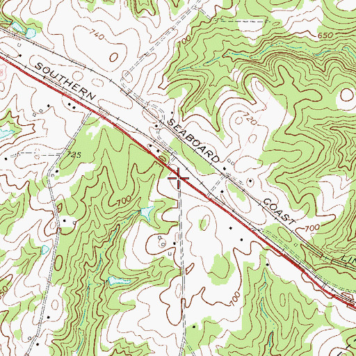 Topographic Map of Hammett (historical), SC