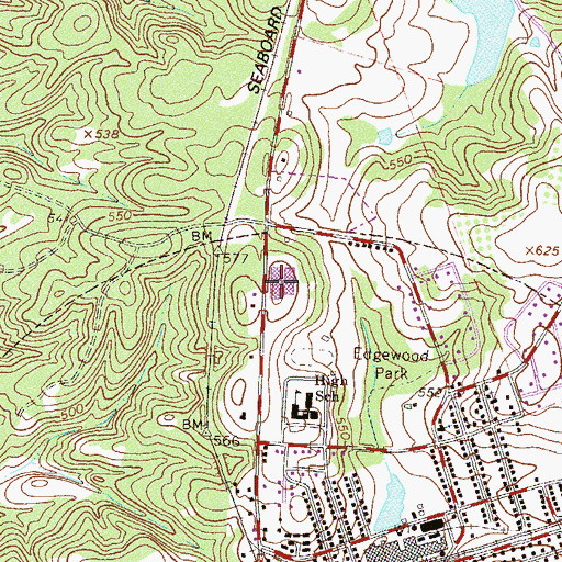 Topographic Map of John C Calhoun Elementary School, SC