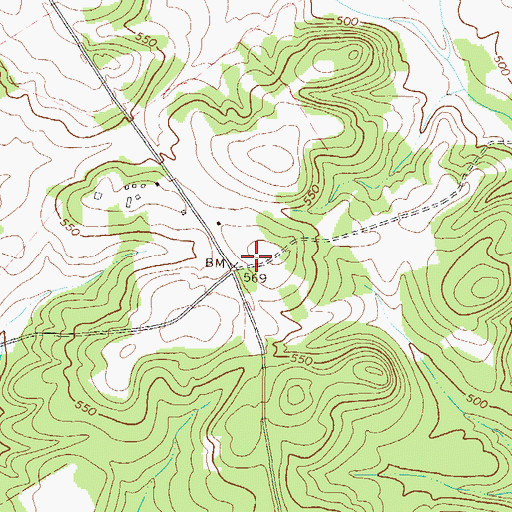 Topographic Map of Johnson School (historical), SC