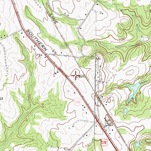 Topographic Map of Kay Cemetery, SC