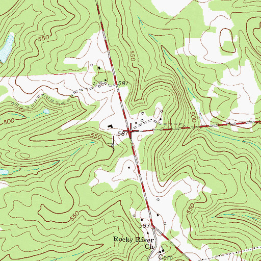 Topographic Map of Monterey (historical), SC