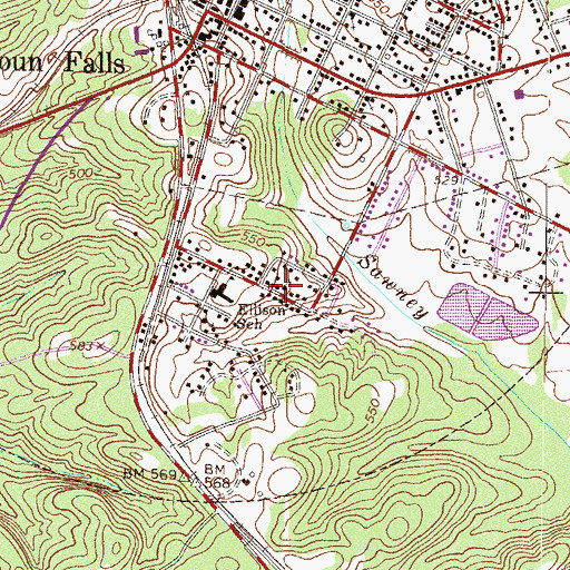 Topographic Map of Mount Olive Holiness Church of God, SC