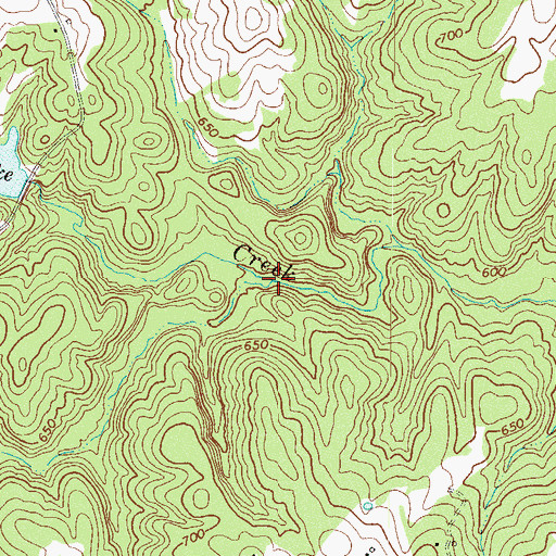 Topographic Map of Murray Creek, SC