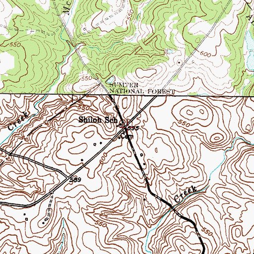 Topographic Map of Shiloh, SC