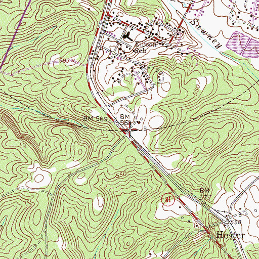Topographic Map of Smith Store (historical), SC