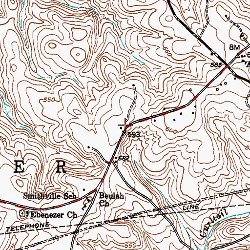 Topographic Map of Smithville (historical), SC