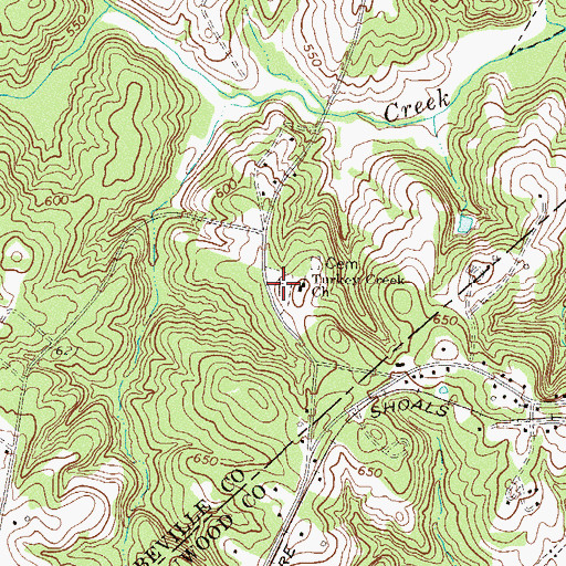 Topographic Map of Turkey Creek Cemetery, SC