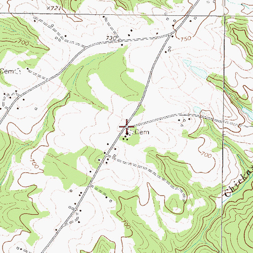 Topographic Map of Winona, SC