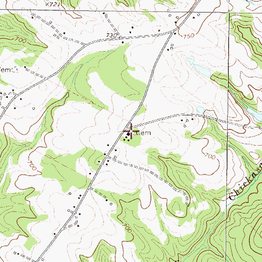 Topographic Map of Winona Baptist Church, SC