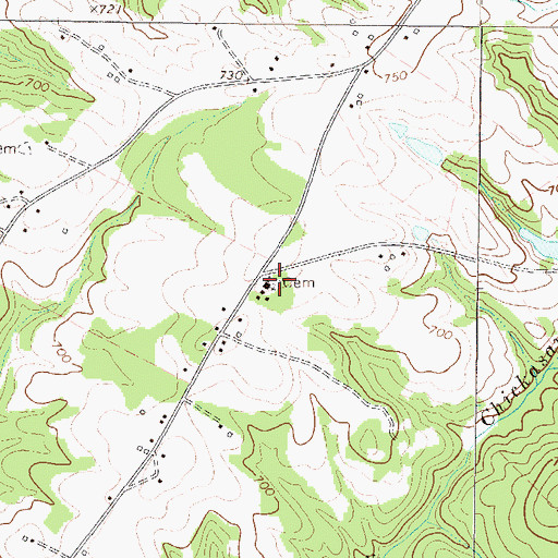 Topographic Map of Winona Cemetery, SC