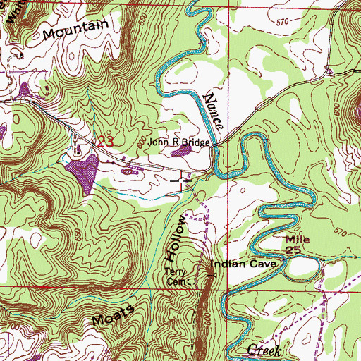 Topographic Map of Moats Hollow, AL
