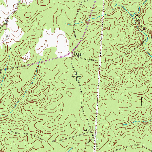 Topographic Map of Cedar Springs School (historical), SC