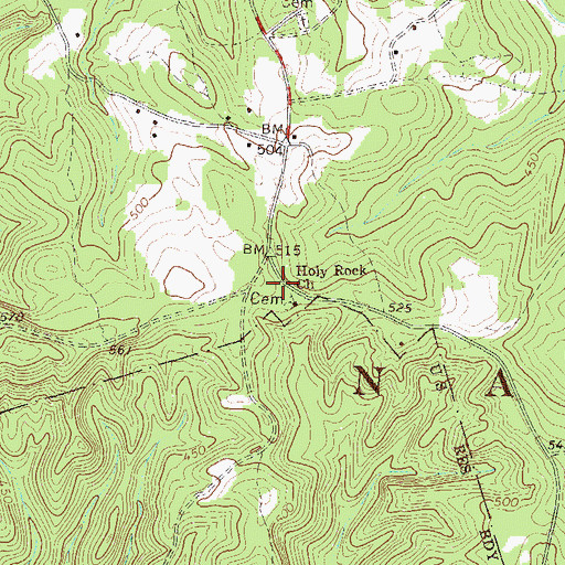 Topographic Map of Gibert Rosenwald School (historical), SC