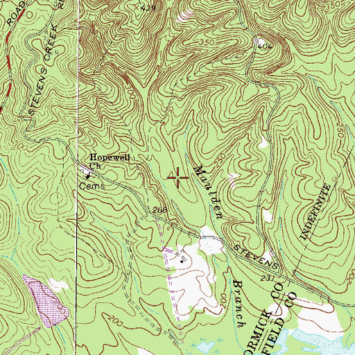 Topographic Map of Hopewell Cemetery, SC