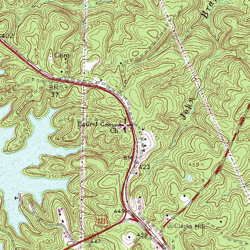 Topographic Map of Laurel Grove School (historical), SC