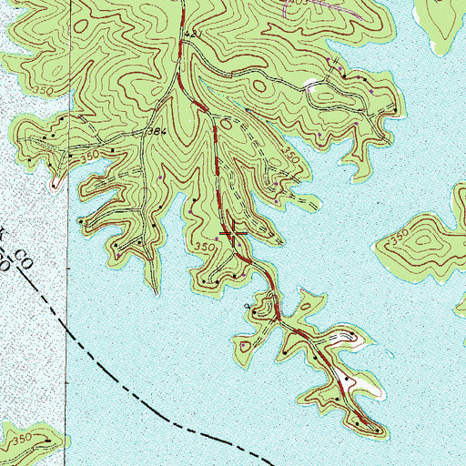 Topographic Map of Little River Subdivision, SC