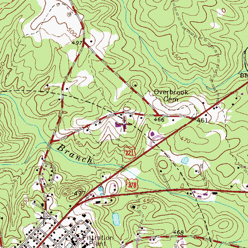 Topographic Map of Long Cane Academy, SC