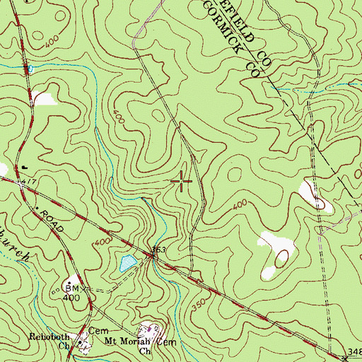 Topographic Map of Mount Moriah School (historical), SC